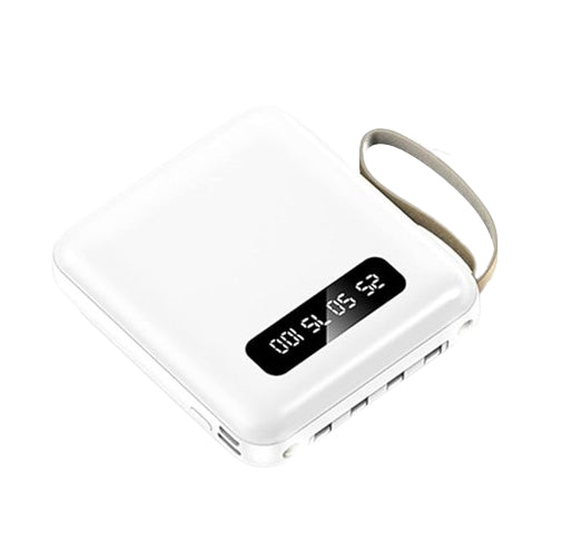 Baterie externa 20000mAh Fast Charge USB, USB-C, Lightning, Micro-USB Alb