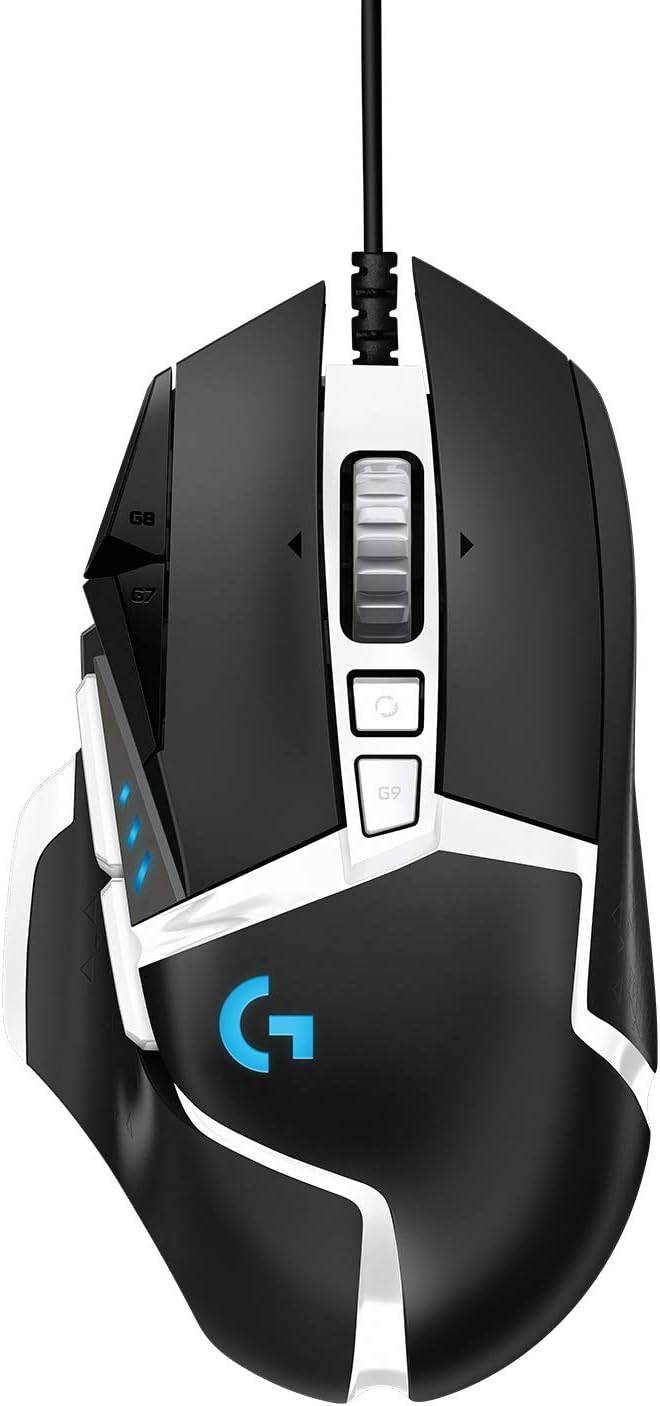 Mouse de gaming Logitech G502 Hero SE RGB 16000 DPI, alb/negru