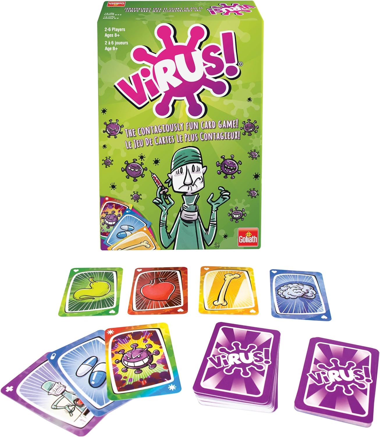 Joc de societate Virus!, Goliath, 2-6 jucatori, pentru familie, multicolor