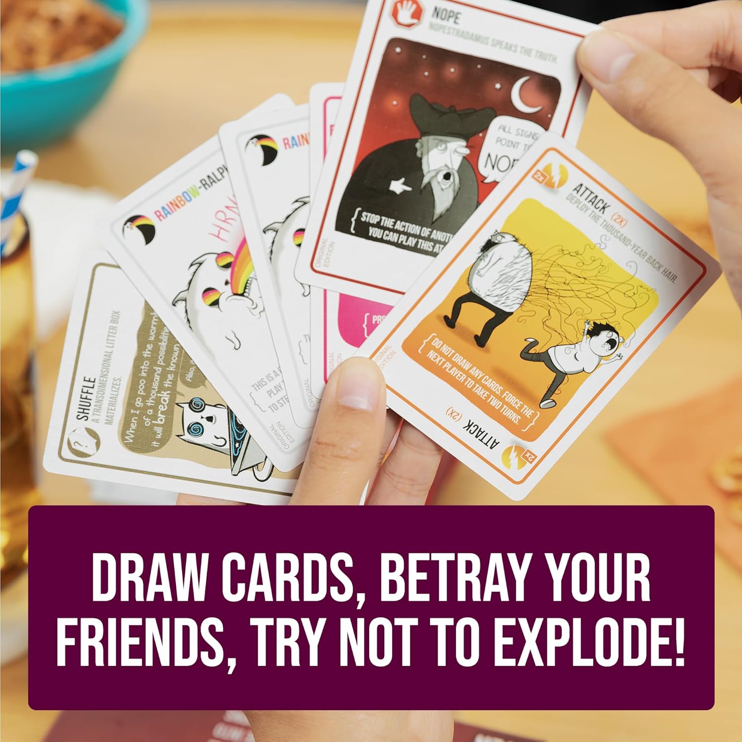 Joc de societate Exploding Kittens Party Pack, 2-10 jucatori, 7 ani