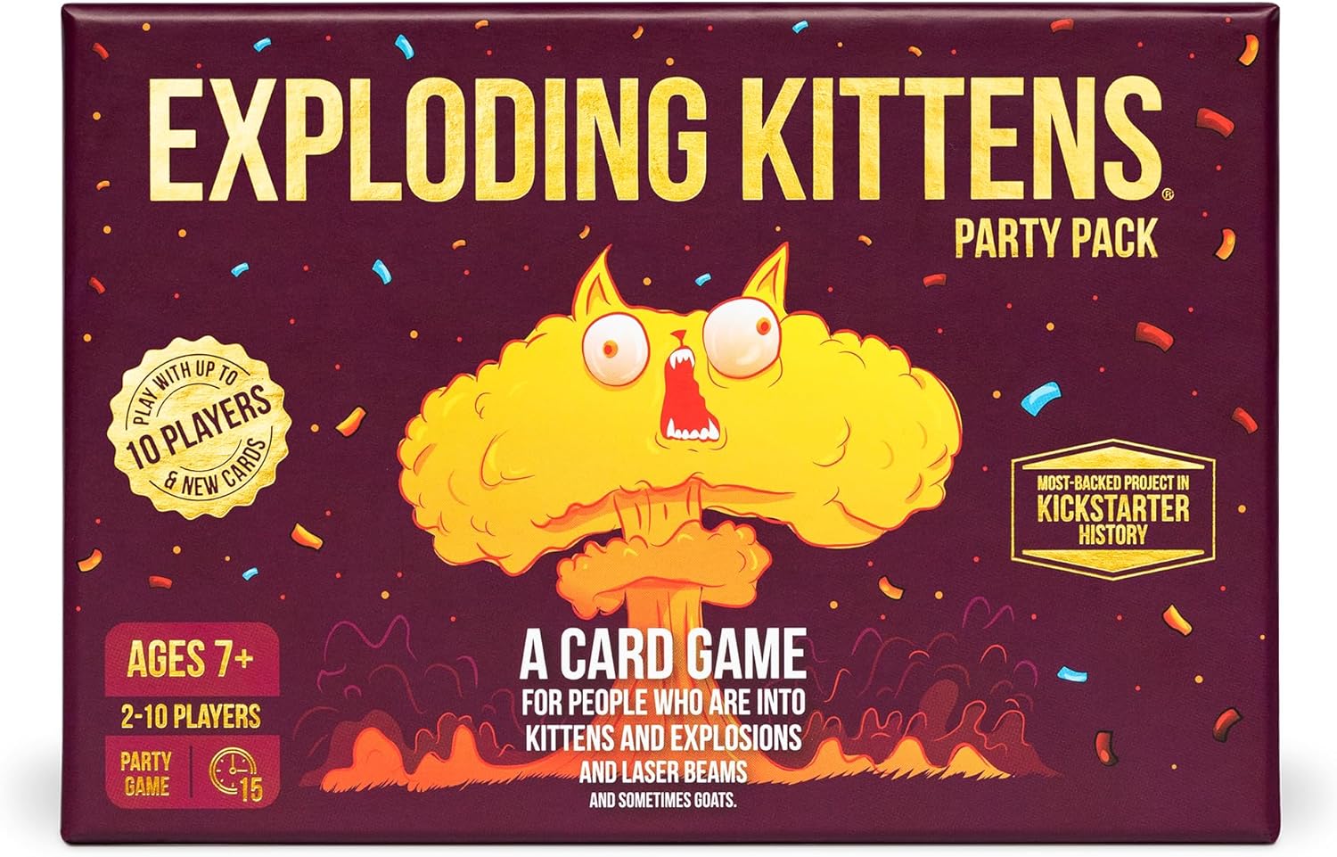 Joc de societate Exploding Kittens Party Pack, 2-10 jucatori, 7 ani
