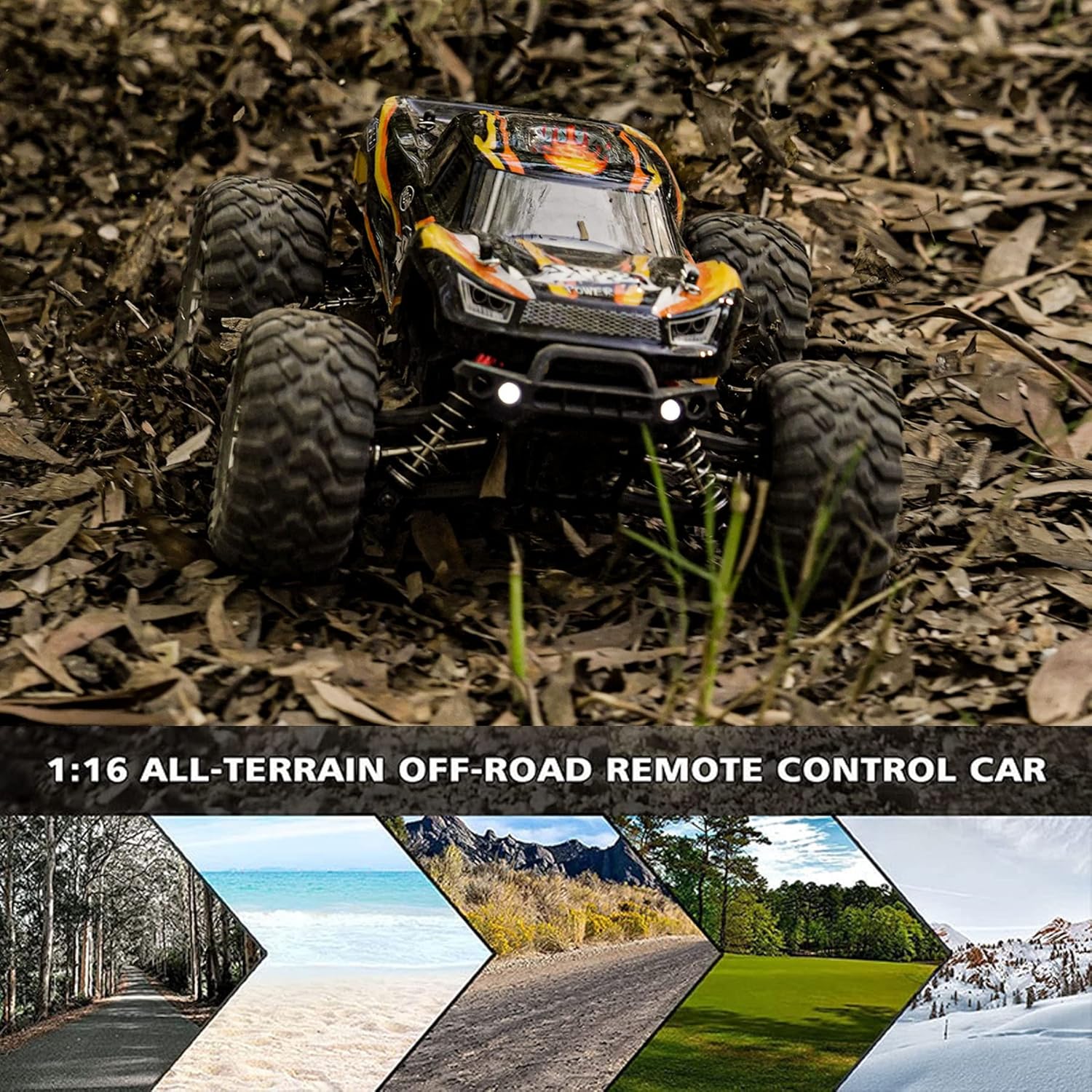 Masinuta cu telecomanda 1:16 RC 4X4, Waterproof, 33+ KM/H, Off-Road Truck