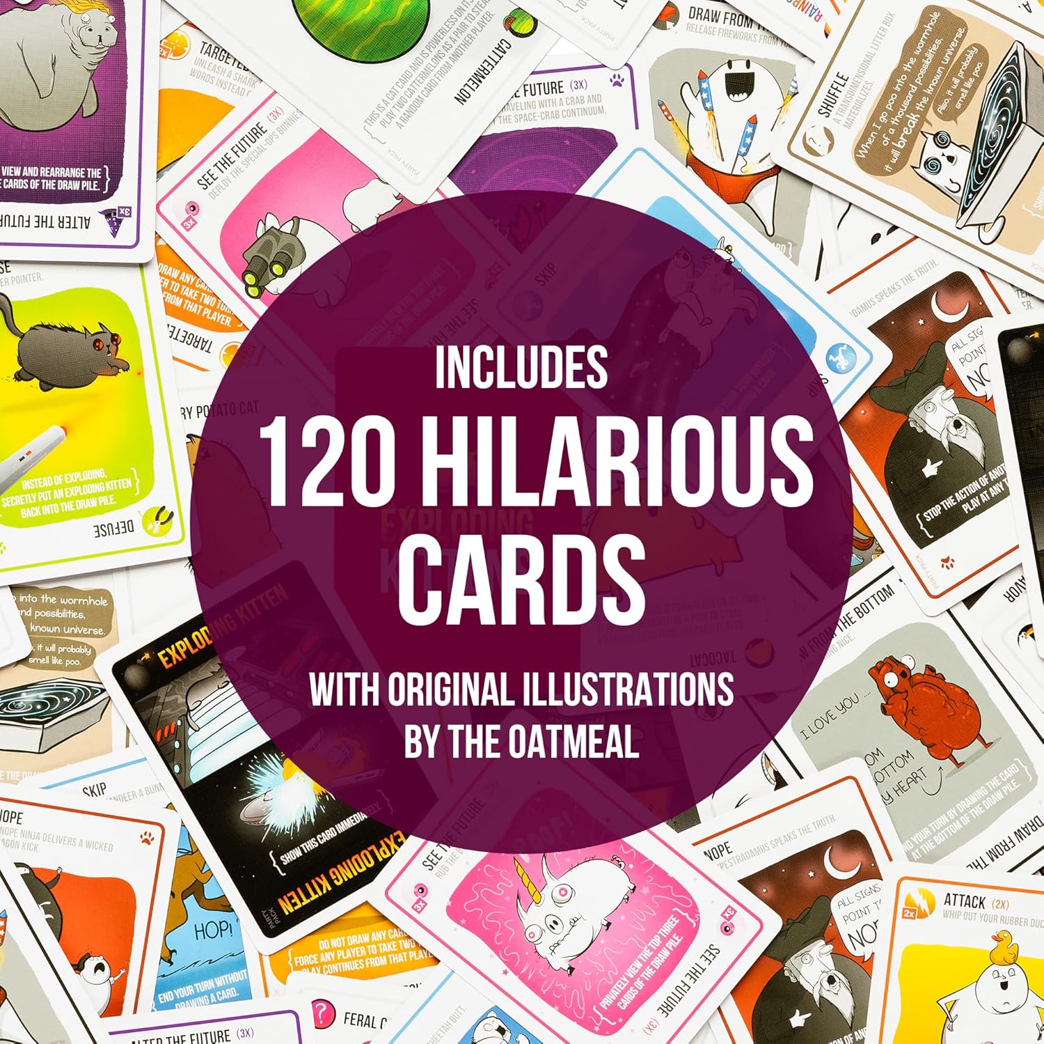 Joc de societate Exploding Kittens Party Pack, 2-10 jucatori, 7 ani