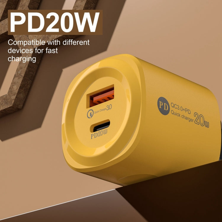 Incarcator, Adaptor PD dublu de incarcare pana la 20 W, USB+PD