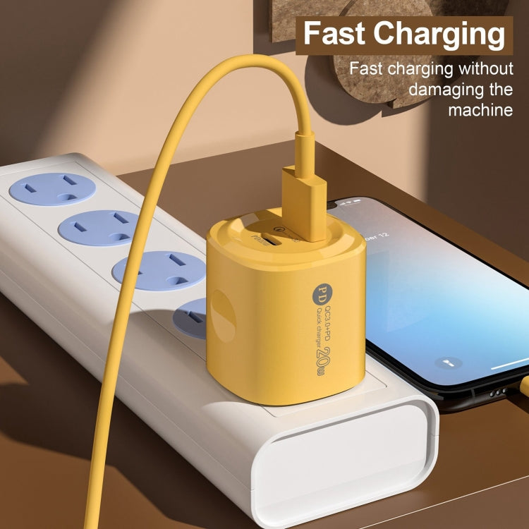 Incarcator, Adaptor PD dublu de incarcare pana la 20 W, USB+PD