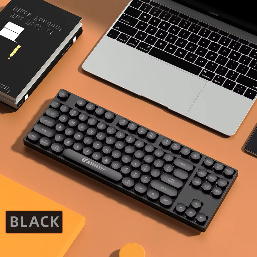Tastatura Jertech 60%, Ergonomica, RGB, Negru, Gaming