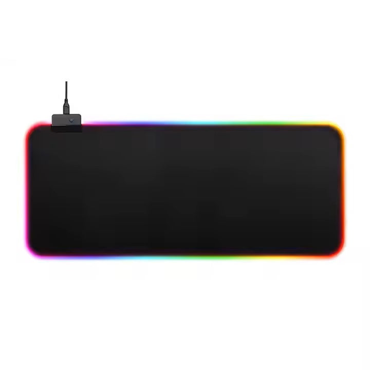 Mousepad pentru Gaming Iluminat RGB 800x300x4mm, Negru, 14 Moduri de Iluminare, rotire sens