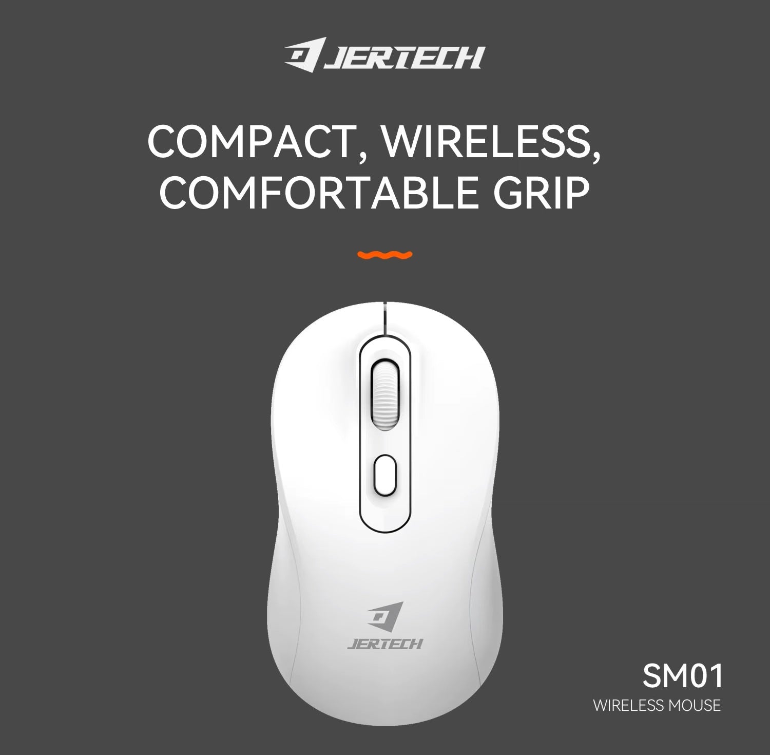 Mouse JERTECH SM-01 800 - 1200DPI Wireless, Bluetooth, Alb