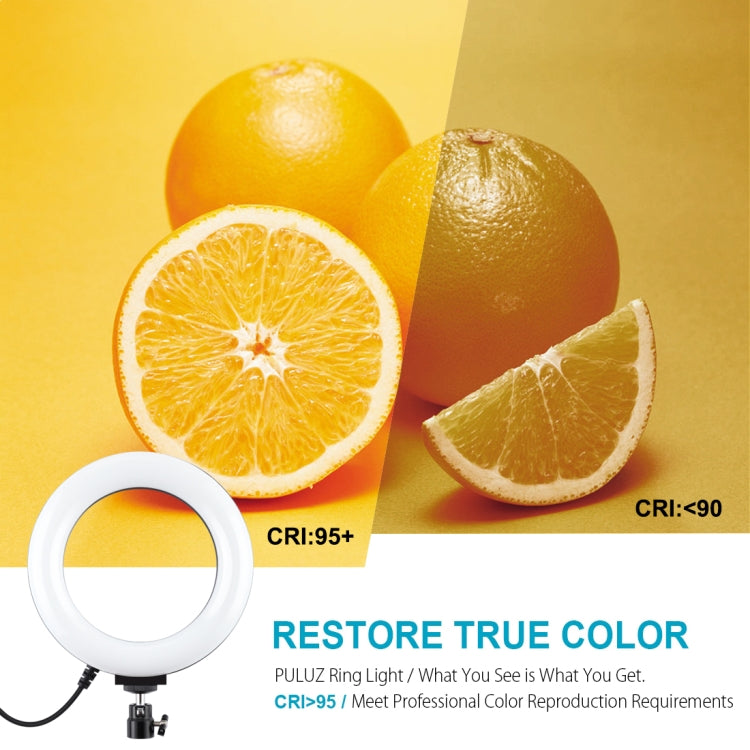 Lampa circulara, Ring Light, trepied 1.1m cu adaptor pentru 2 telefoane, lumina calda - rece, 10 trepte intensitate