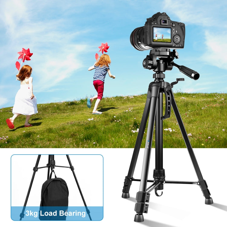 Trepied FOTO Telefon Camera Video 55-140 cm, Aluminiu, Rotire 360, Anti-Alunecare
