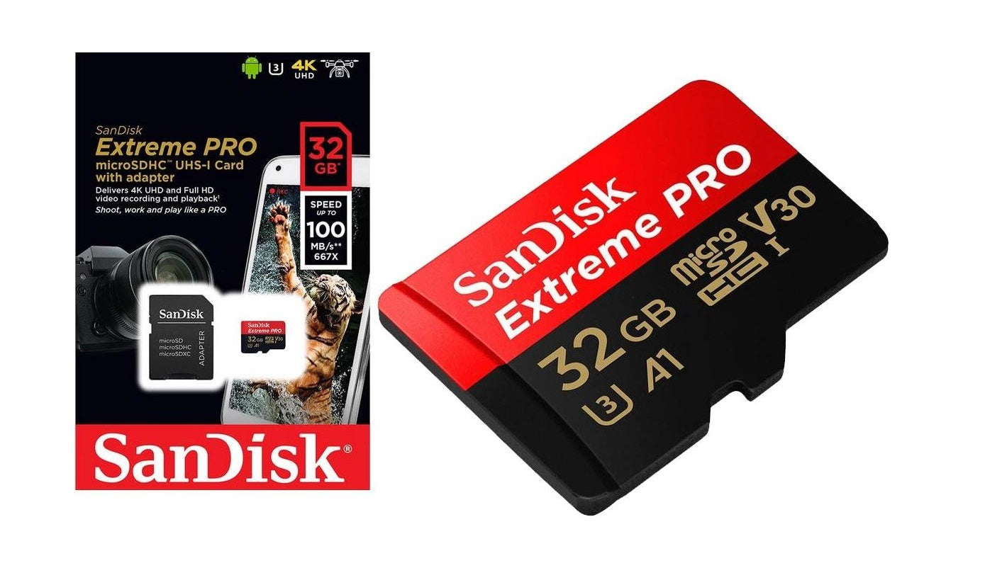 Card de memorie Sandisk microSDXC Extreme Pro, 32 GB, UHS-I, cu adaptor